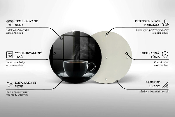 Glas Herdabdeckplatte Heiße Tasse Kaffee