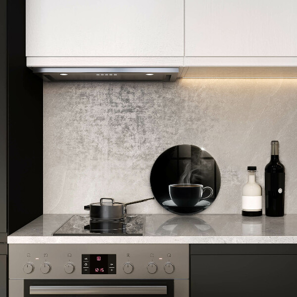 Glas Herdabdeckplatte Heiße Tasse Kaffee