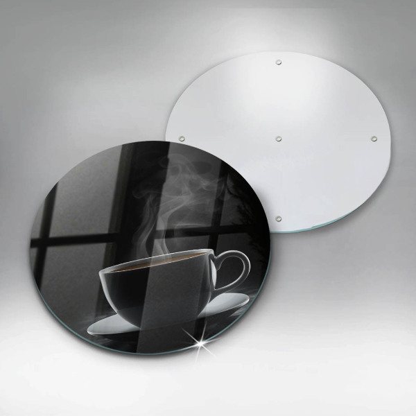 Glas Herdabdeckplatte Heiße Tasse Kaffee