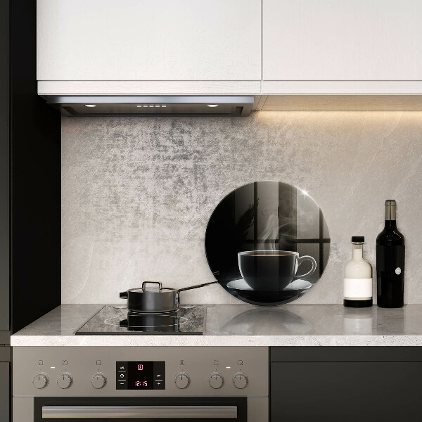 Glas Herdabdeckplatte Heiße Tasse Kaffee