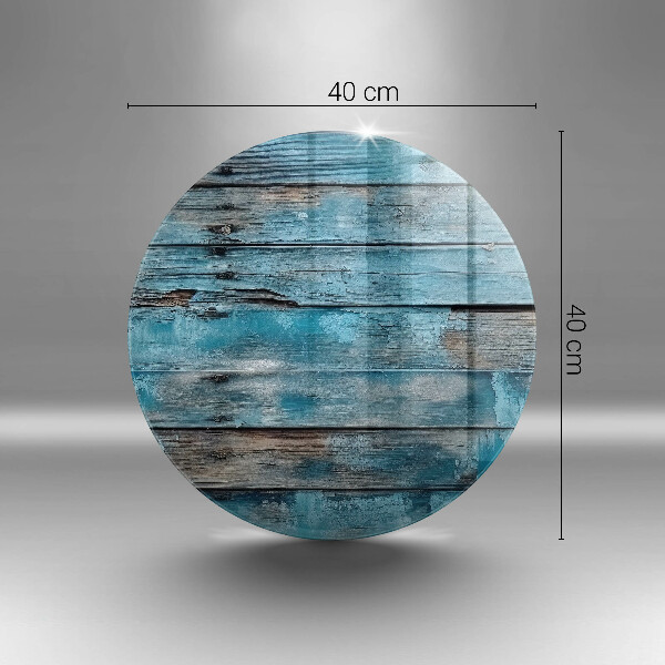 Glas Herdabdeckplatte Blaue alte Bretter