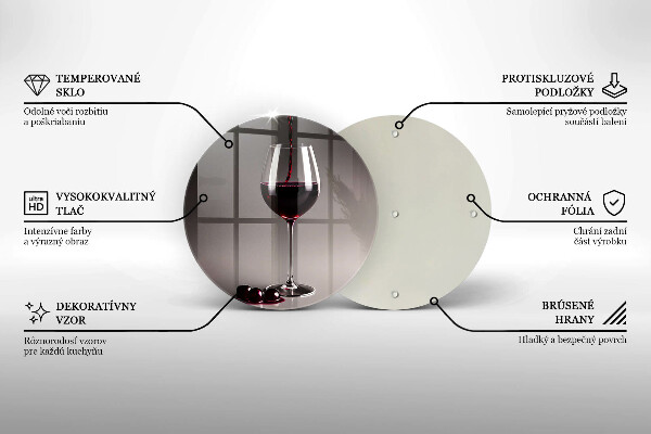 Glas Herdabdeckplatte Glas und Trauben
