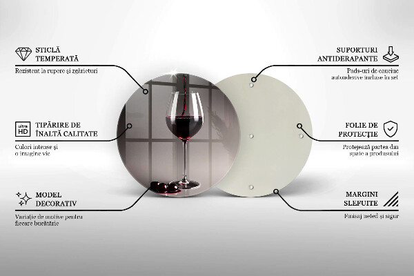 Glas Herdabdeckplatte Glas und Trauben