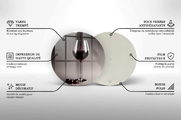 Glas Herdabdeckplatte Glas und Trauben