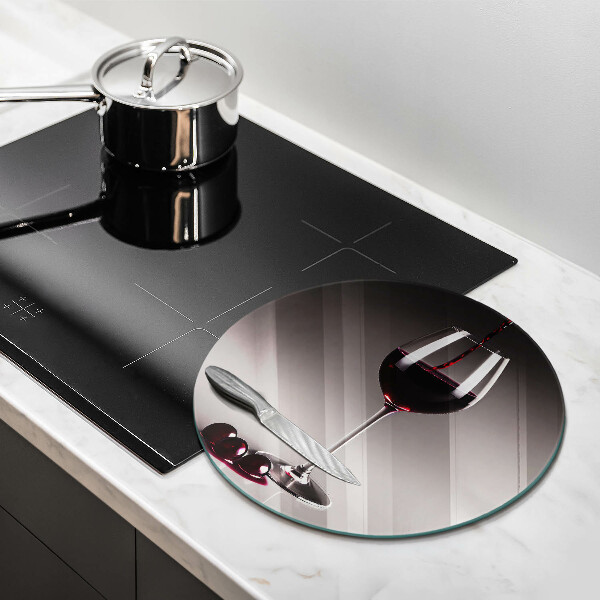 Glas Herdabdeckplatte Glas und Trauben