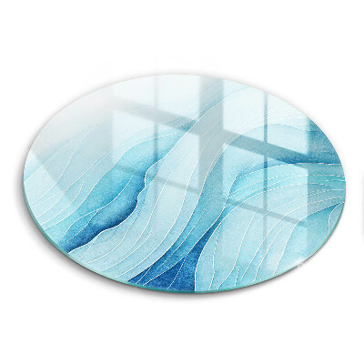 Glas Herdabdeckplatte Abstrakte Wellen