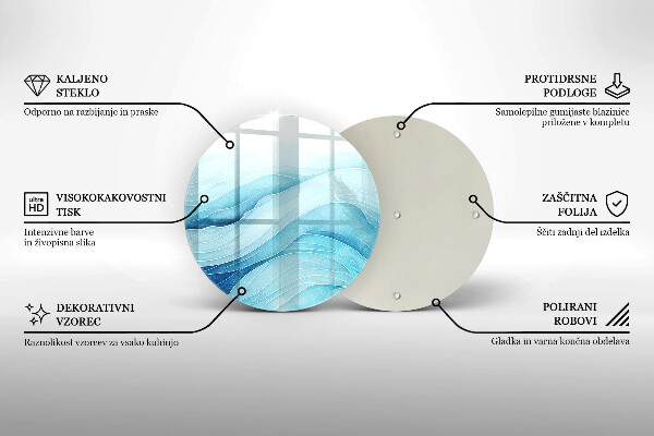 Glas Herdabdeckplatte Abstrakte Wellen