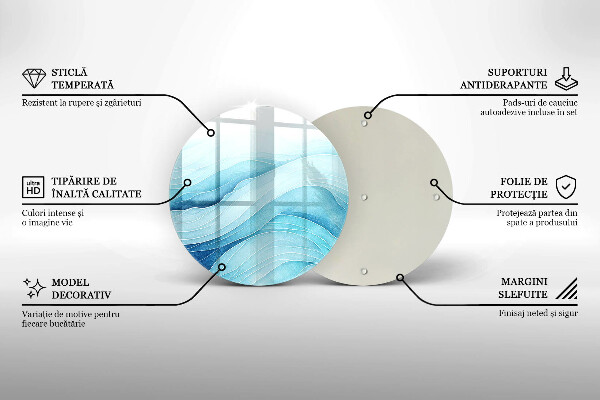 Glas Herdabdeckplatte Abstrakte Wellen