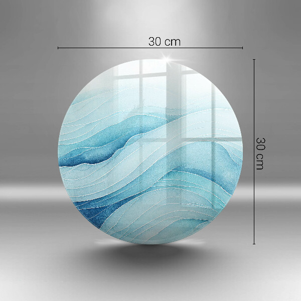 Glas Herdabdeckplatte Abstrakte Wellen