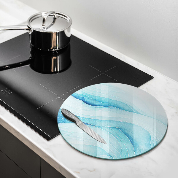 Glas Herdabdeckplatte Abstrakte Wellen