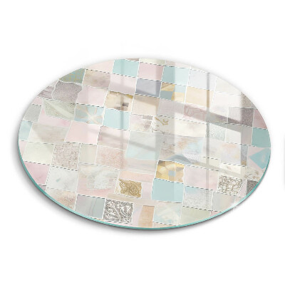 Glas Herdabdeckplatte Pastellkomposition