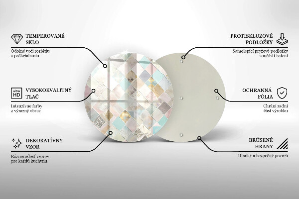 Glas Herdabdeckplatte Pastellkomposition