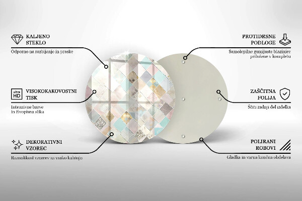 Glas Herdabdeckplatte Pastellkomposition