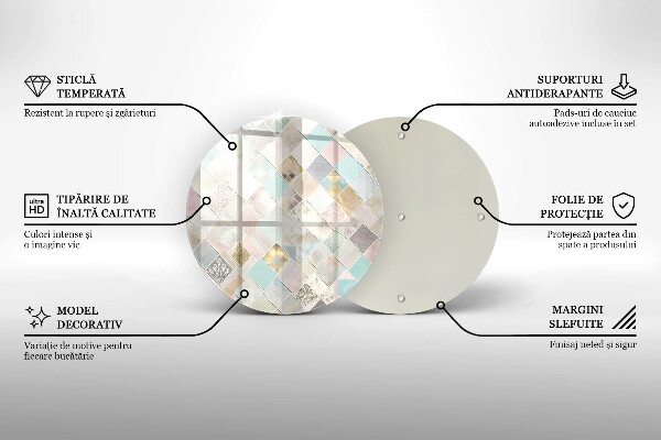 Glas Herdabdeckplatte Pastellkomposition