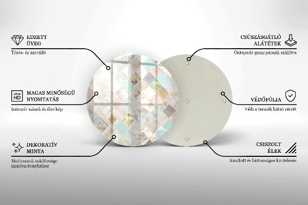 Glas Herdabdeckplatte Pastellkomposition
