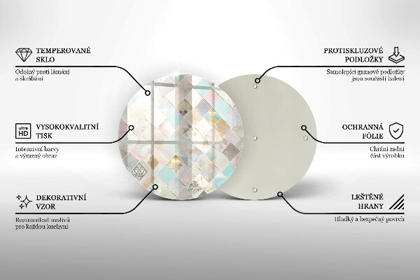 Glas Herdabdeckplatte Pastellkomposition