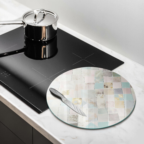 Glas Herdabdeckplatte Pastellkomposition