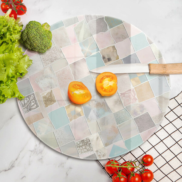 Glas Herdabdeckplatte Pastellkomposition