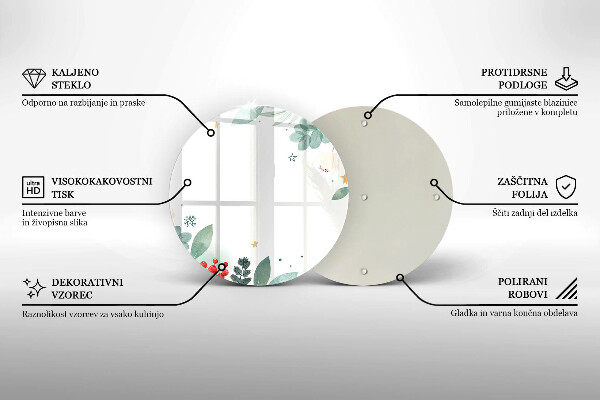 Glas Herdabdeckplatte Aquarellblätter