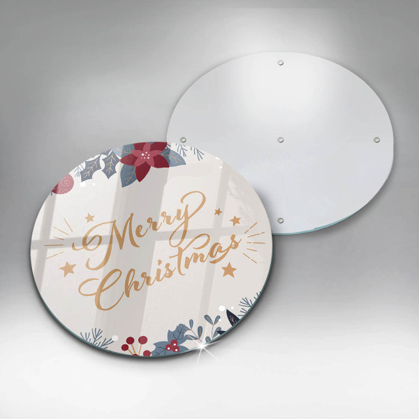 Glas Herdabdeckplatte Merry Christmas