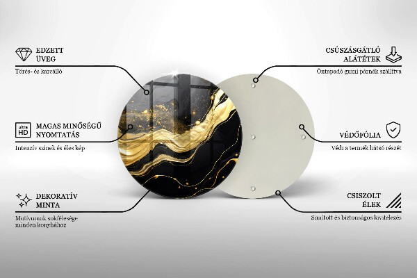 Glas Herdabdeckplatte Elegante Abstraktion