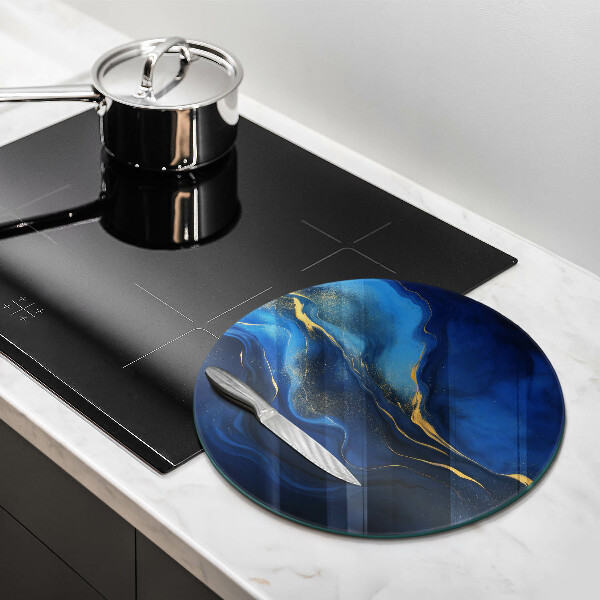 Glas Herdabdeckplatte Kobalt-Abstraktion