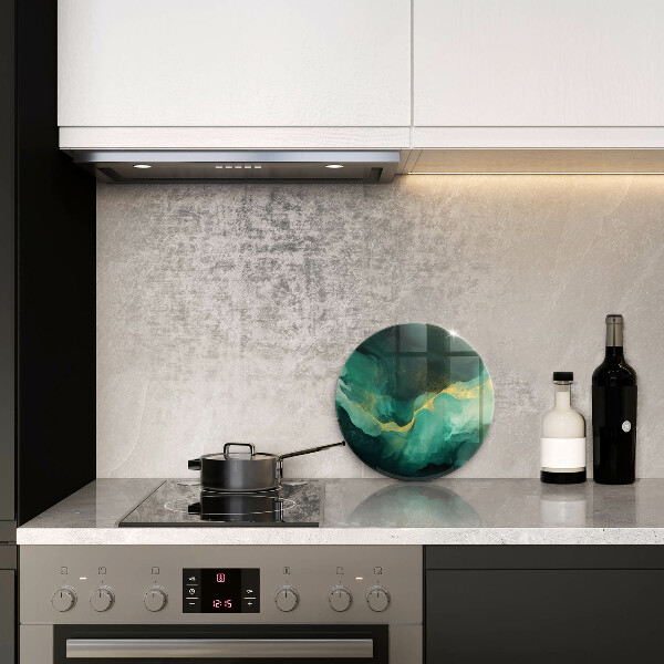 Glas Herdabdeckplatte Flaschengrün