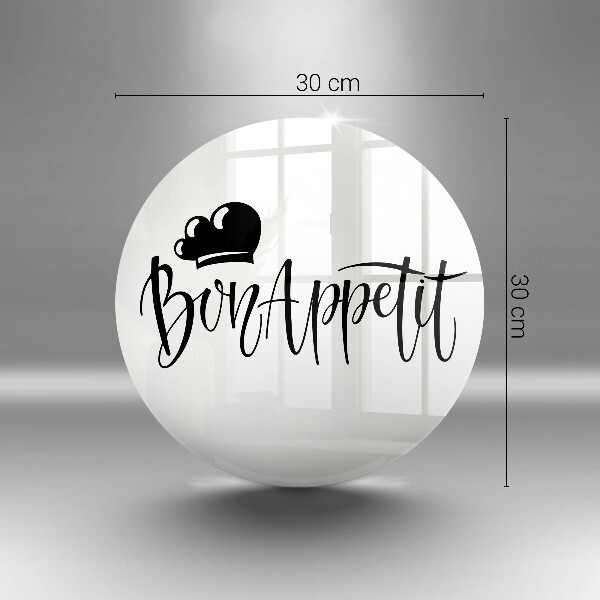 Glas Herdabdeckplatte Inschrift Bon Appetit