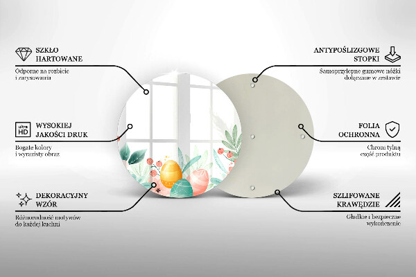 Glas Herdabdeckplatte Ostereier