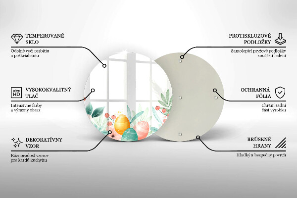 Glas Herdabdeckplatte Ostereier