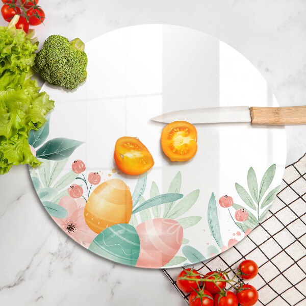 Glas Herdabdeckplatte Ostereier