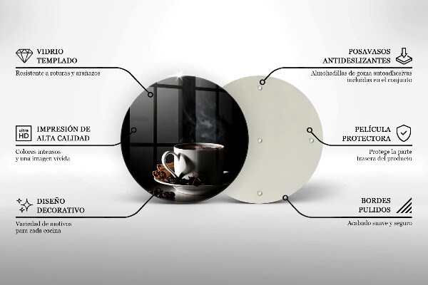 Glas Herdabdeckplatte Eine Tasse heißen Kaffee