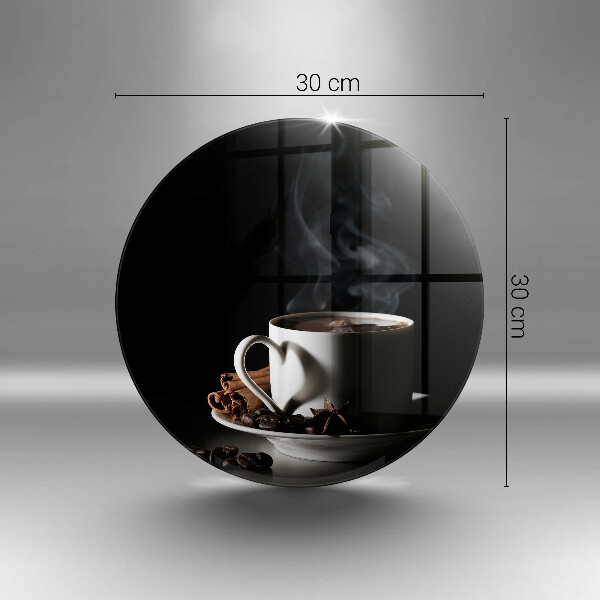 Glas Herdabdeckplatte Eine Tasse heißen Kaffee