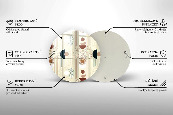 Glas Herdabdeckplatte Boho-Geometrieformen