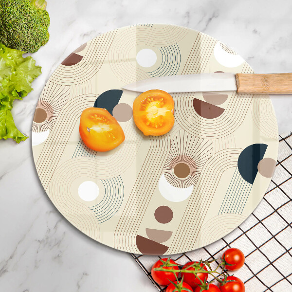 Glas Herdabdeckplatte Boho-Geometrieformen