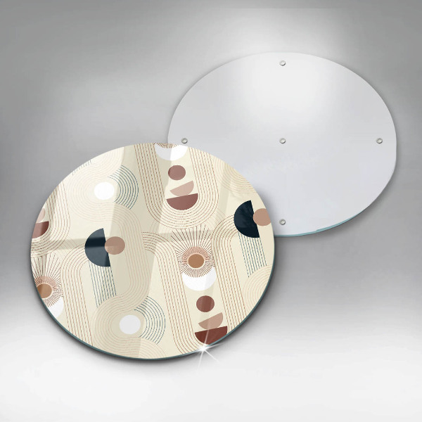 Glas Herdabdeckplatte Boho-Geometrieformen