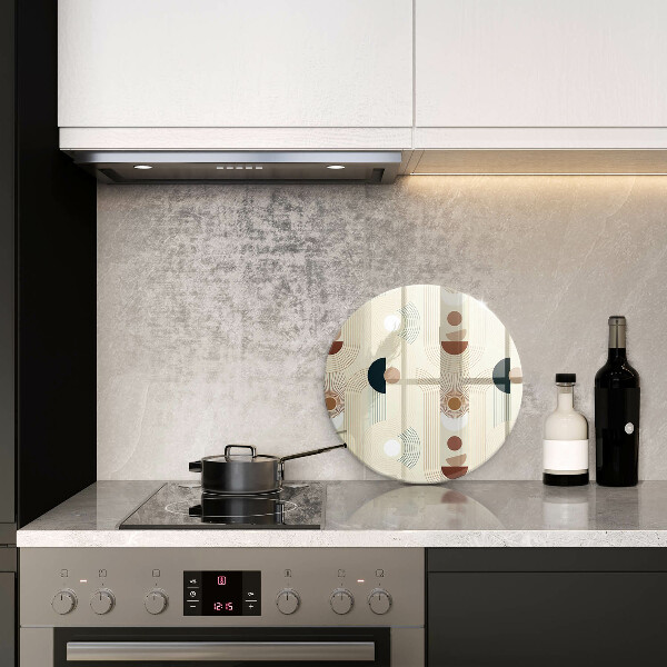 Glas Herdabdeckplatte Boho-Geometrieformen