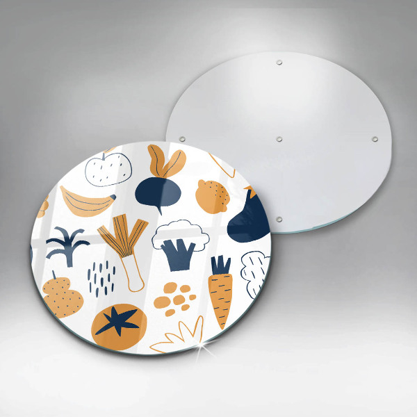 Glas Herdabdeckplatte Lebensmittelillustration