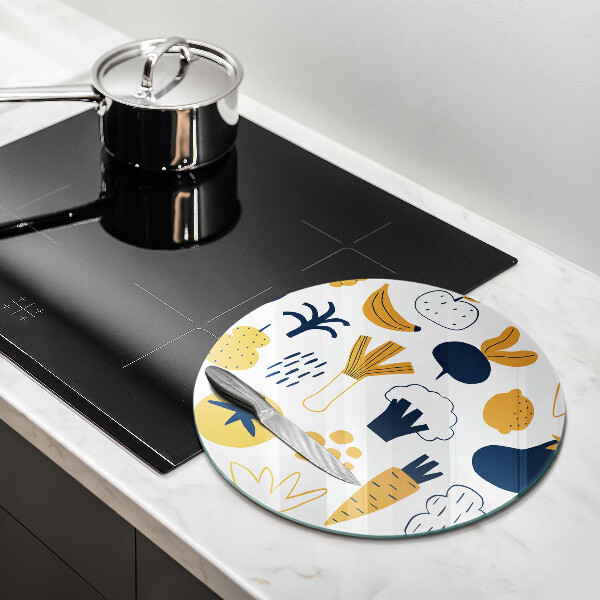 Glas Herdabdeckplatte Lebensmittelillustration