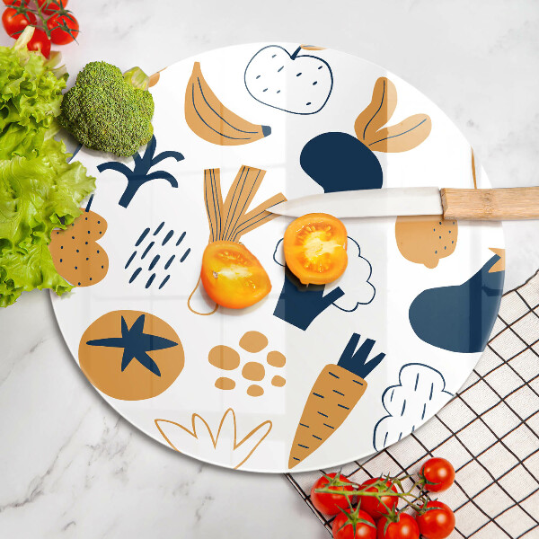 Glas Herdabdeckplatte Lebensmittelillustration