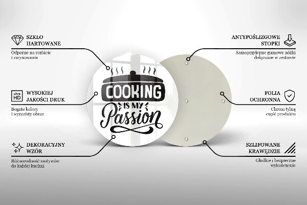 Glas Herdabdeckplatte Kochen ist meine Leidenschaft