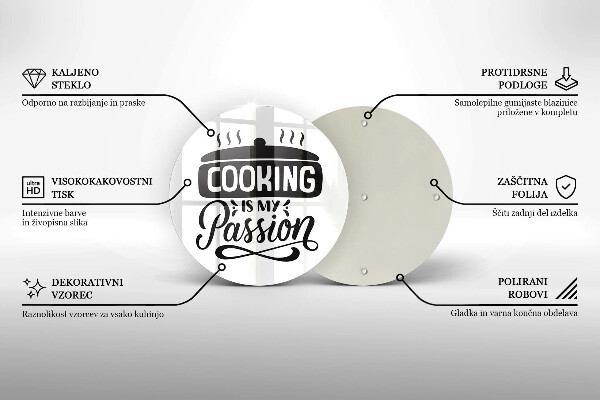 Glas Herdabdeckplatte Kochen ist meine Leidenschaft