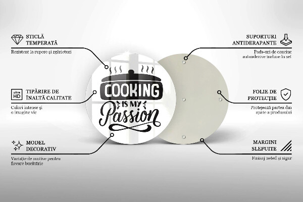Glas Herdabdeckplatte Kochen ist meine Leidenschaft