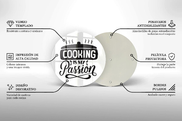 Glas Herdabdeckplatte Kochen ist meine Leidenschaft