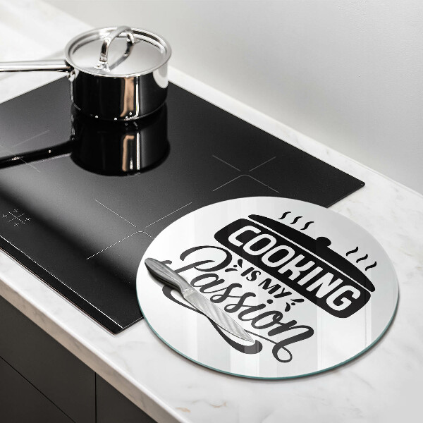 Glas Herdabdeckplatte Kochen ist meine Leidenschaft