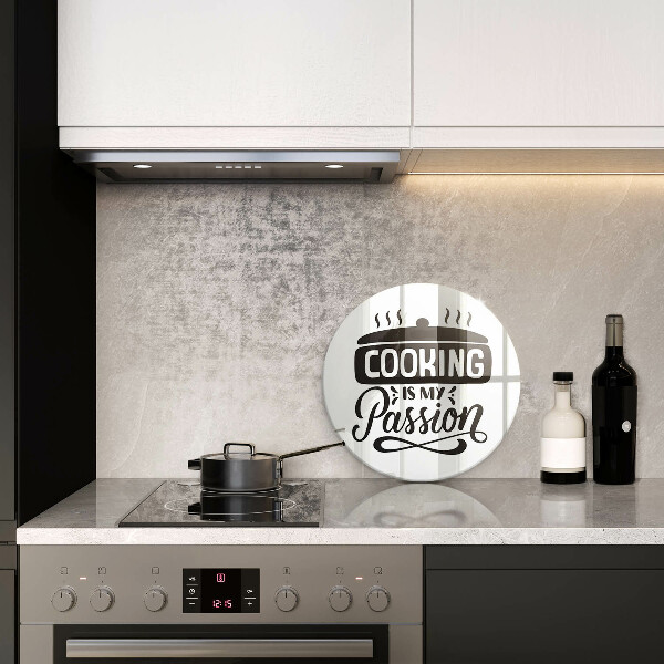 Glas Herdabdeckplatte Kochen ist meine Leidenschaft