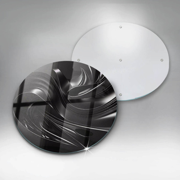 Glas Herdabdeckplatte Abstrakte schwarze Masse