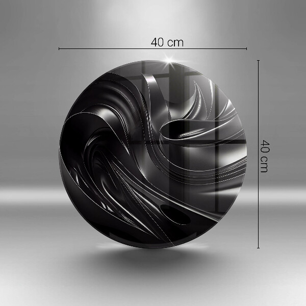 Glas Herdabdeckplatte Abstrakte schwarze Masse