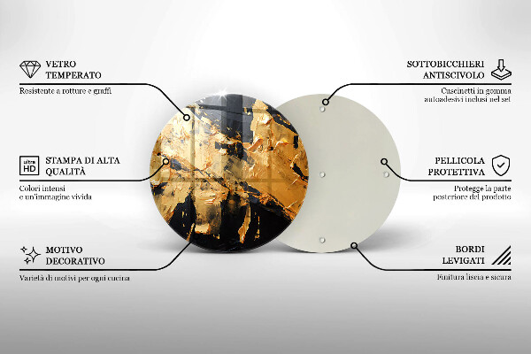 Glas Herdabdeckplatte Elegante Farbstruktur
