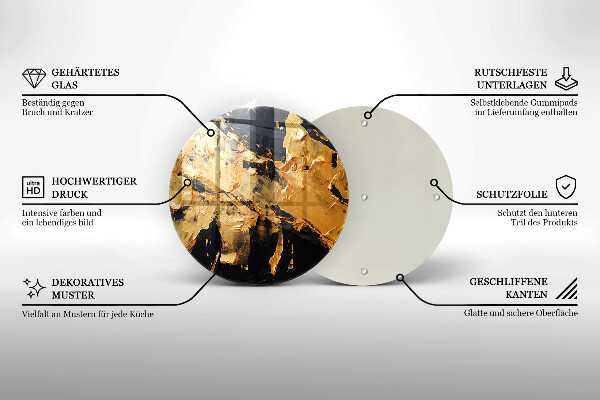 Glas Herdabdeckplatte Elegante Farbstruktur